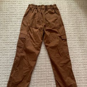 brown high-waisted urban outfitters cargo pants
